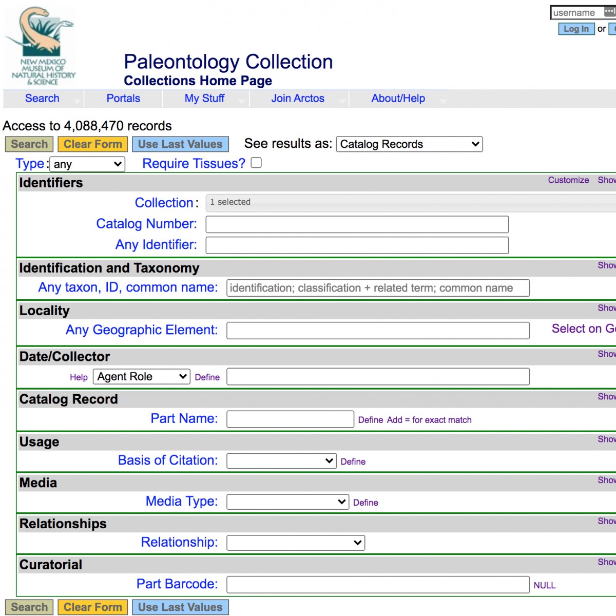 Research Collections Database 