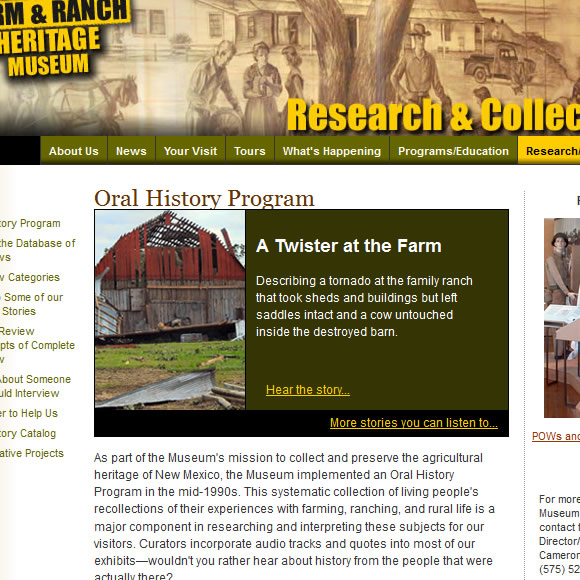 Farm and Ranch Oral History Program